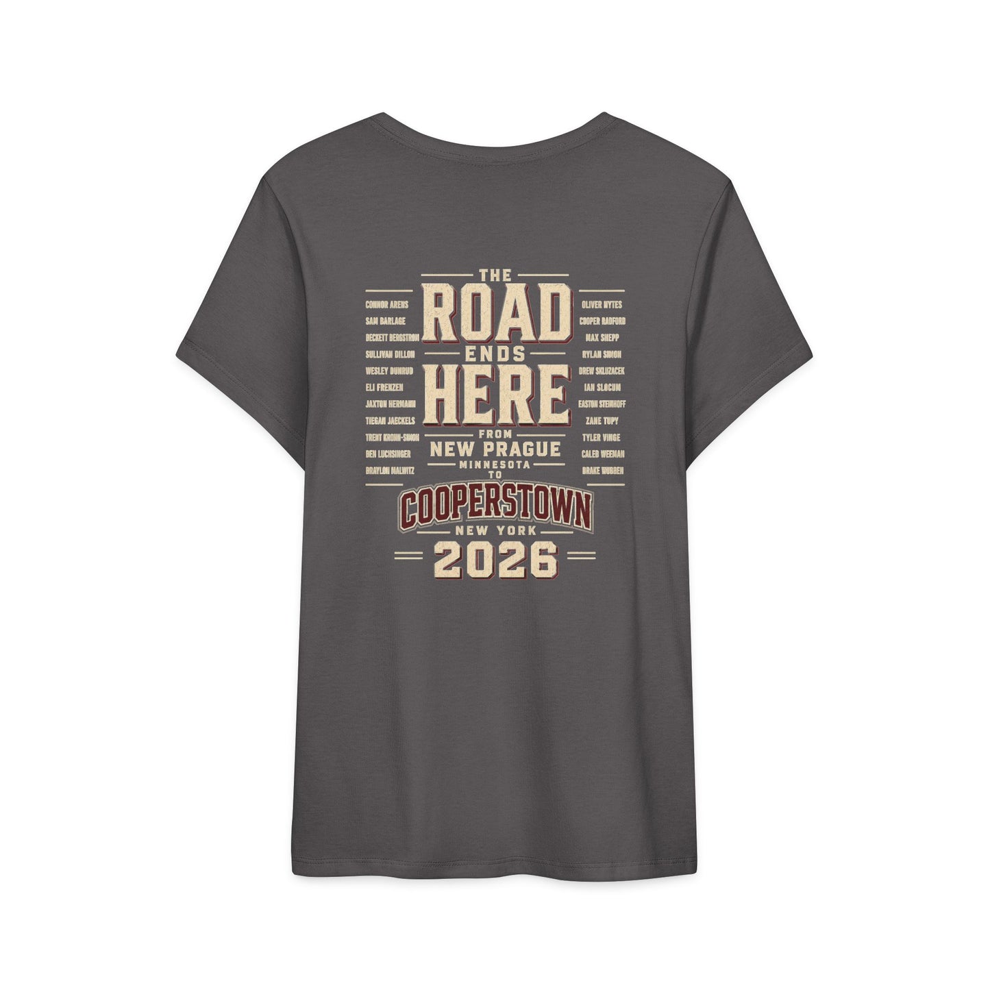 Ladies Road Ends Here Cooperstown 2026 Baseball T-Shirt