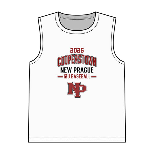 Adult Mens District Muscle Tank New Prague 12U Baseball 2026 Cooperstown