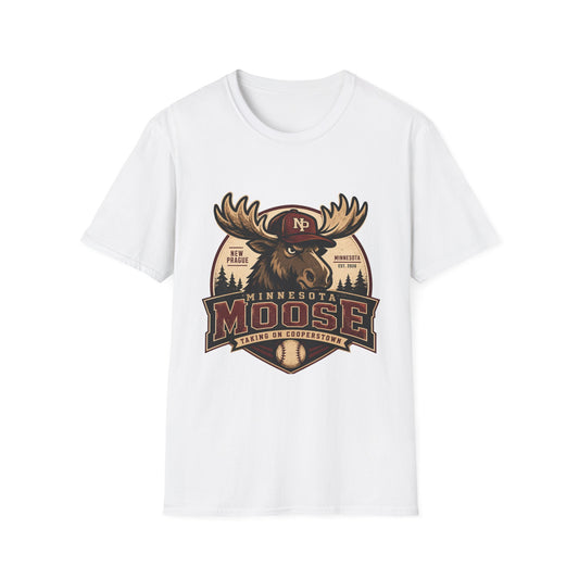 Moose Mascot T-Shirt — Minnesota New Prague Vintage Outdoor Logo