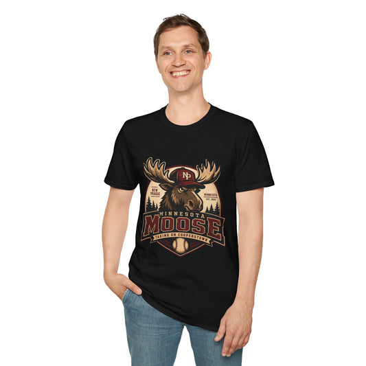 Moose Mascot T-Shirt — Minnesota New Prague Vintage Outdoor Logo