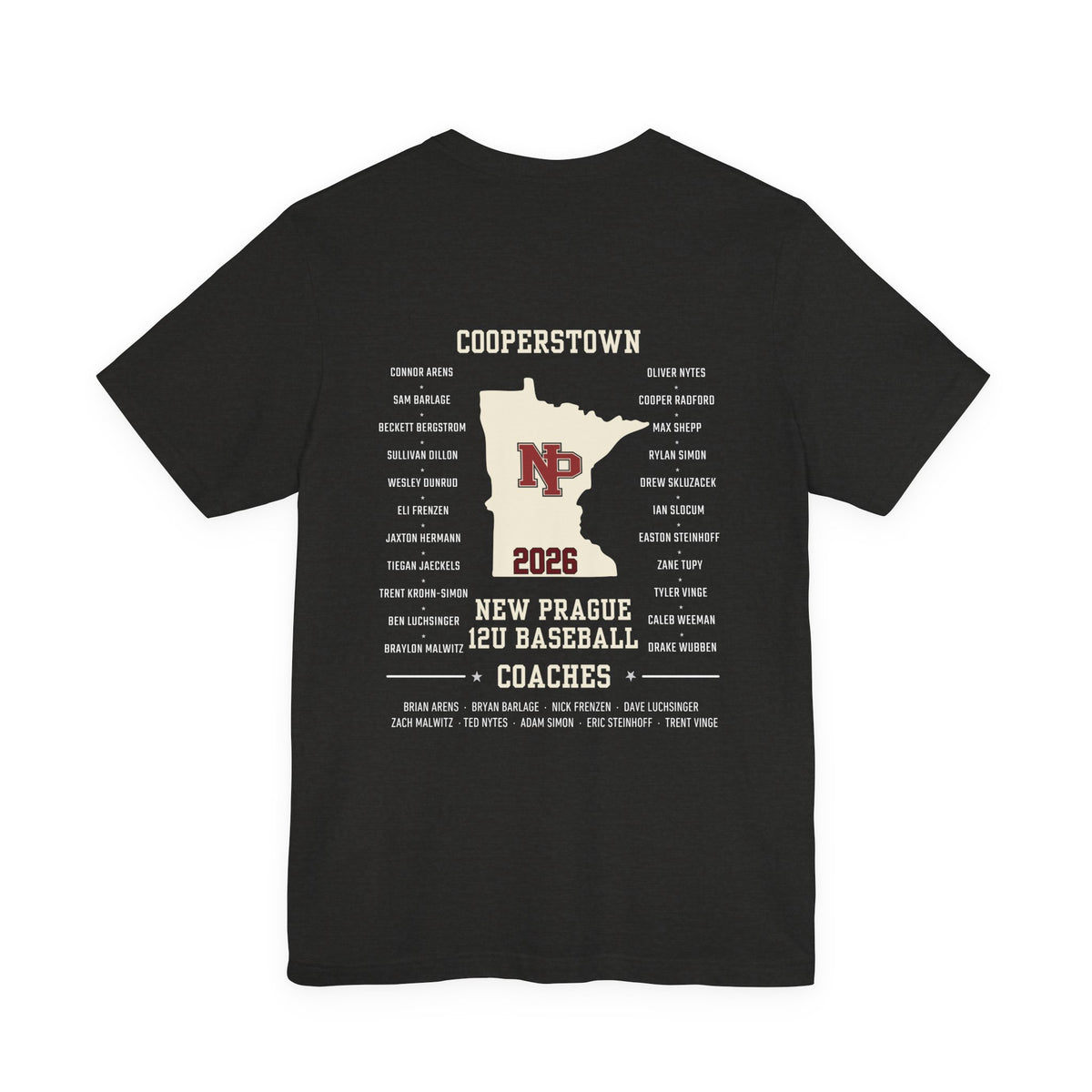 Cooperstown 2026 New Prague Team - Bella+Canvas t-shirt Simple