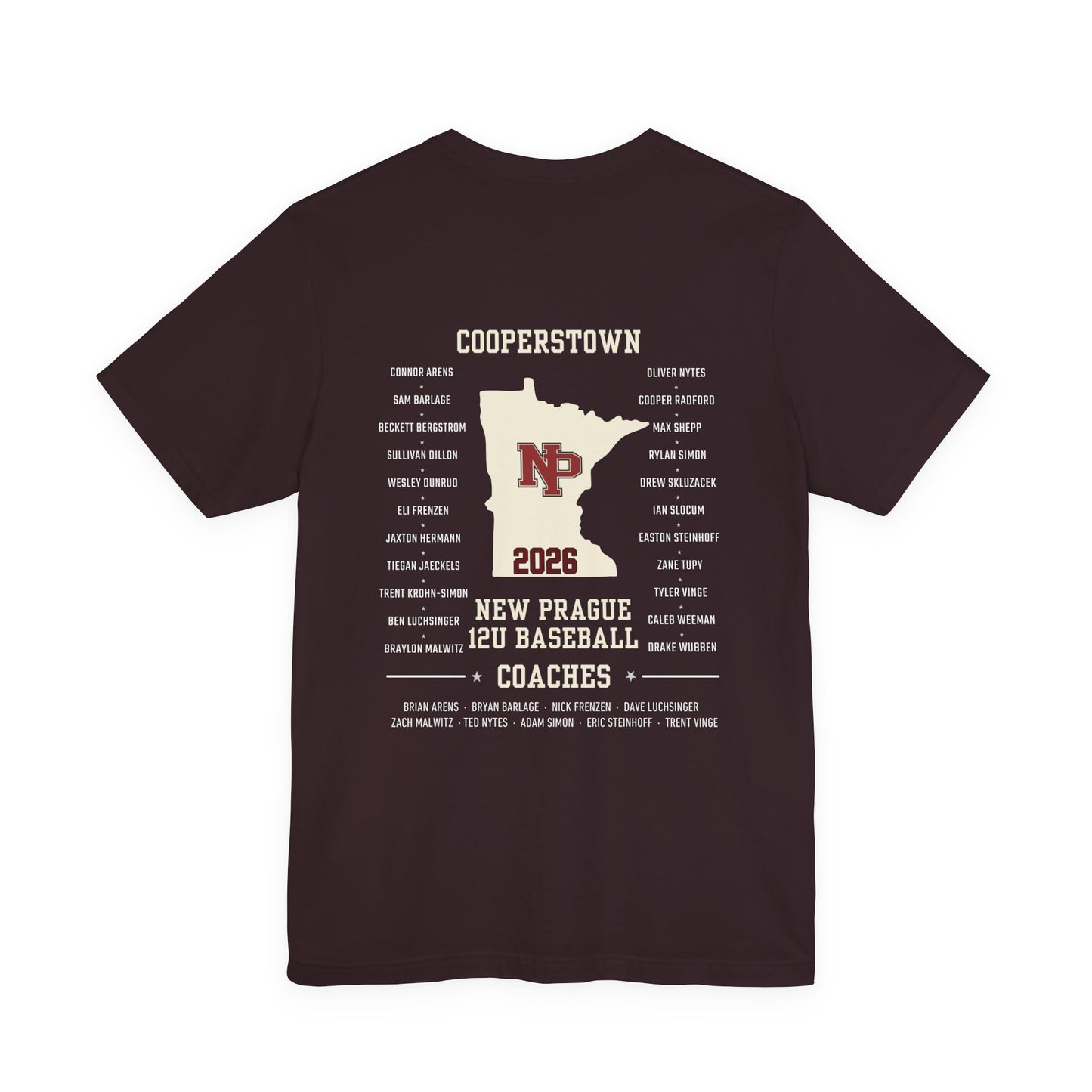Cooperstown 2026 New Prague Team - Bella+Canvas t-shirt Simple