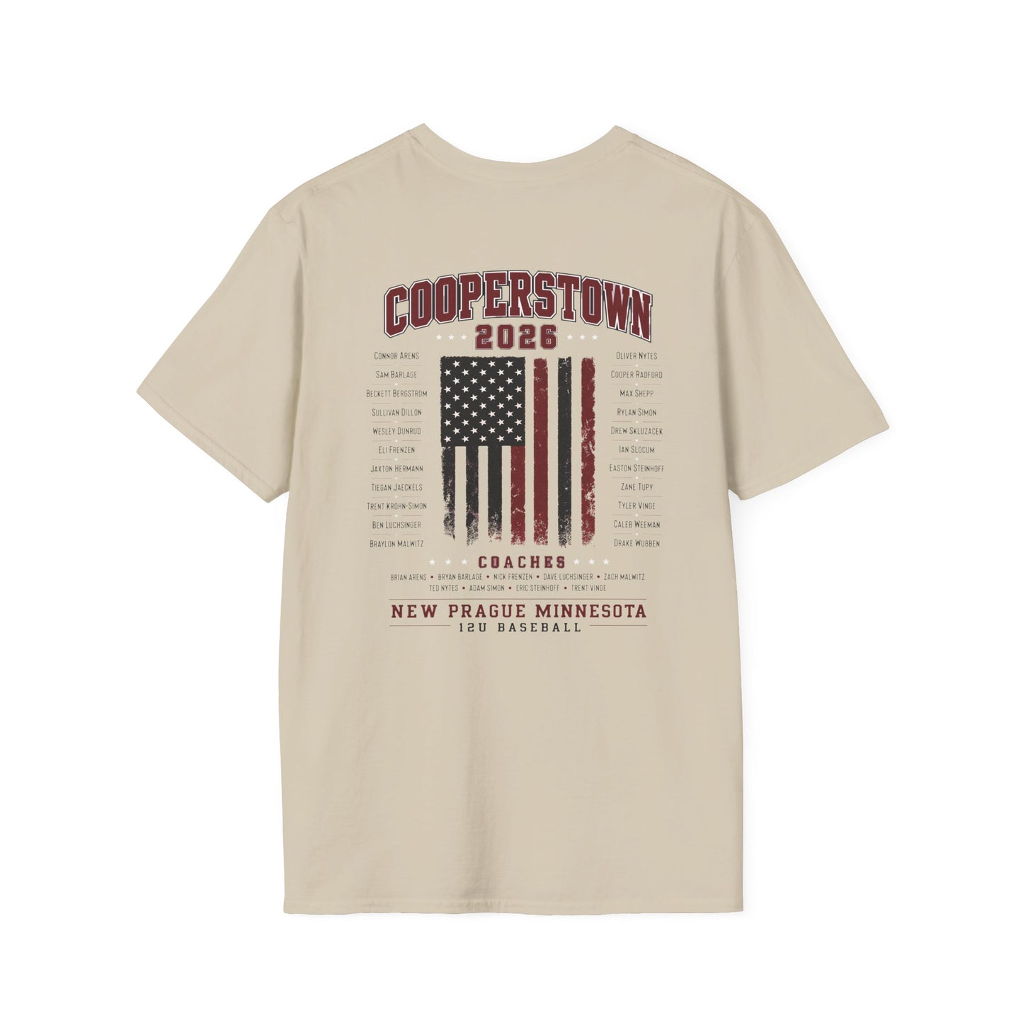 Cooperstown 2026 New Prague Team Softstyle Tee -Gildan 64000 (main)