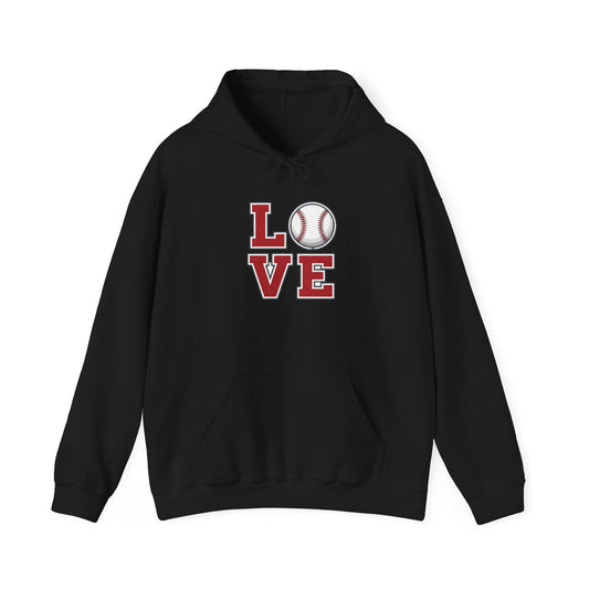 Baseball LOVE Graphic Hoodie | Fan & Mom Game Day Sweatshirt