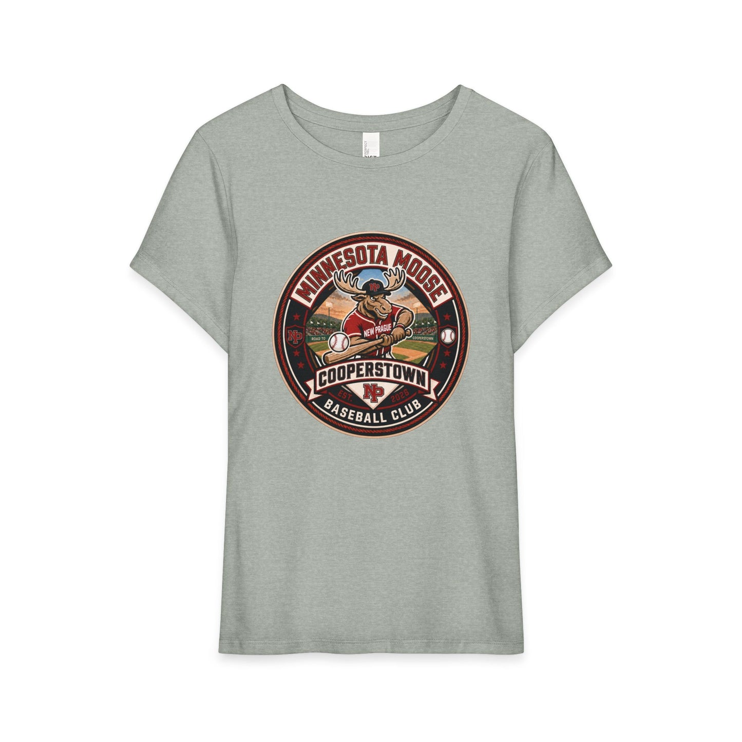 Women’s Baseball Tee — Minnesota Moose Cooperstown Baseball Club