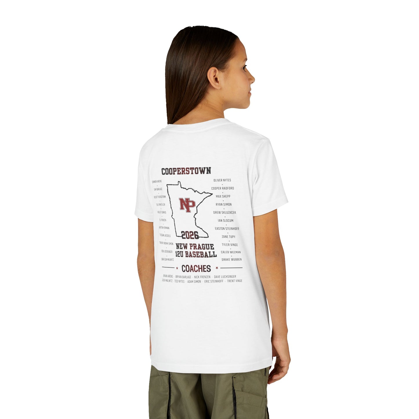 Youth Baseball Team Tee – New Prague 12U Cooperstown 2026