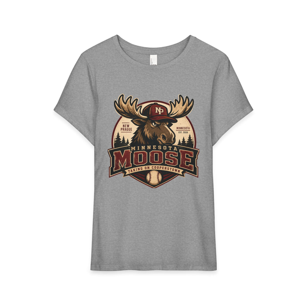 Ladies Minnesota Moose Graphic Tee —District Perfect Tri Tee