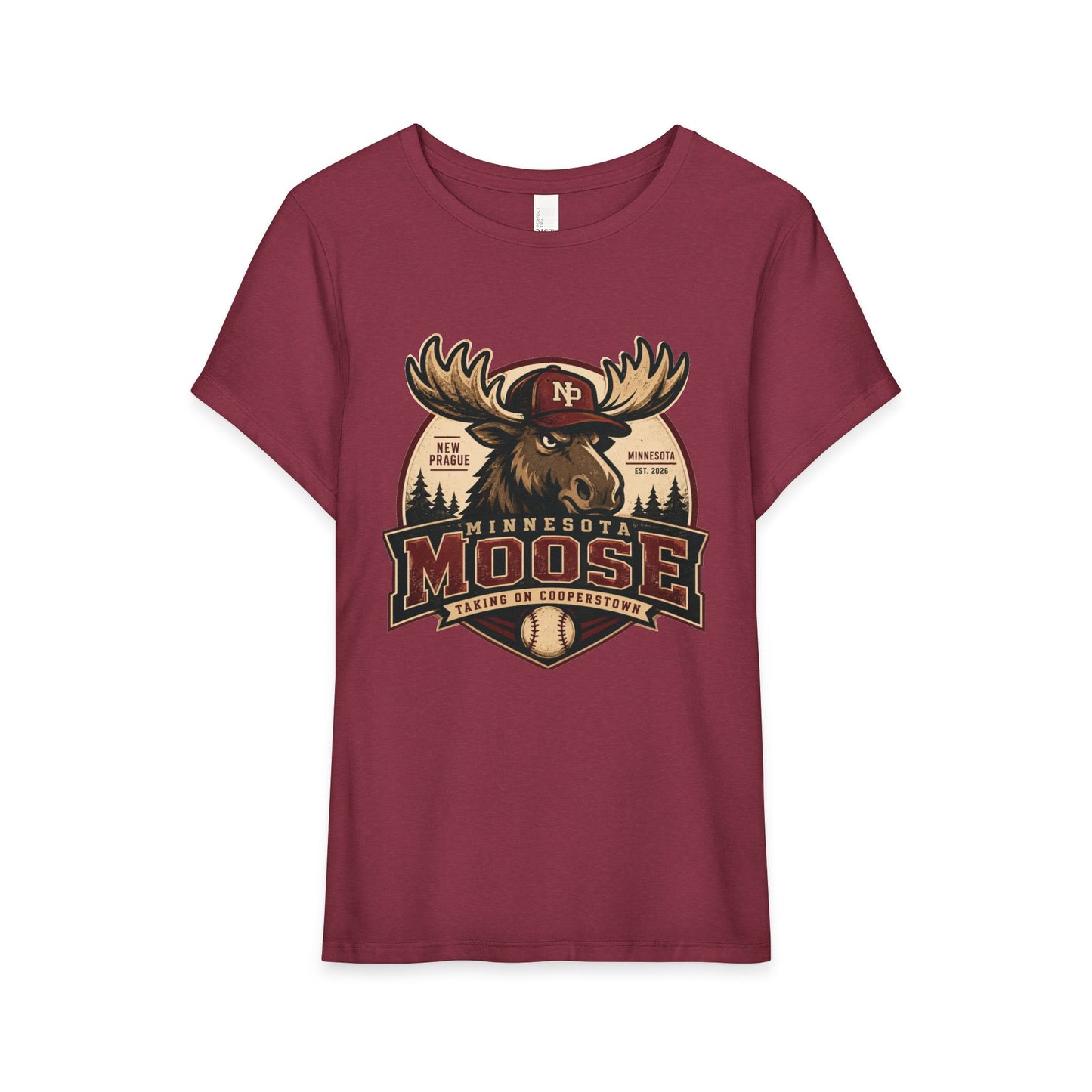 Ladies Minnesota Moose Graphic Tee —District Perfect Tri Tee