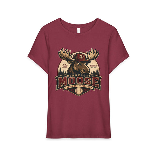 Ladies Minnesota Moose Graphic Tee —District Perfect Tri Tee