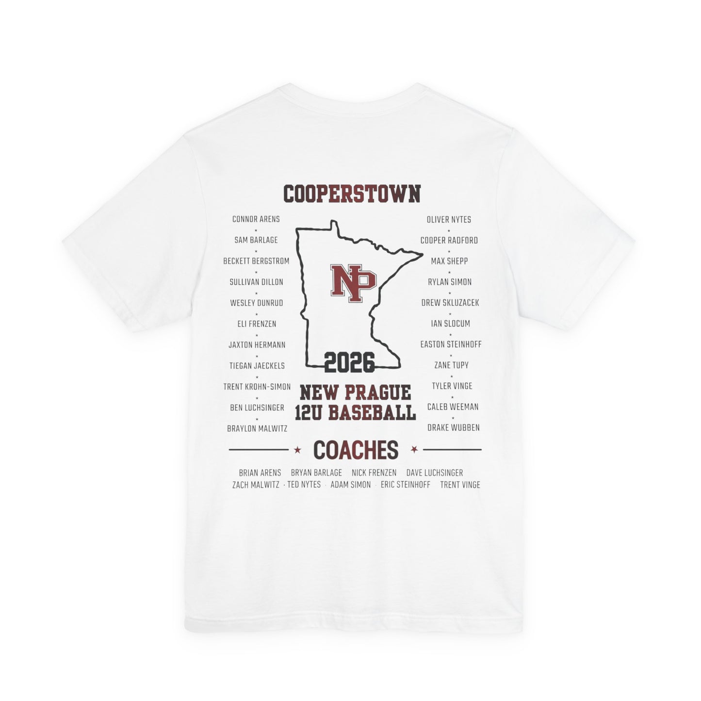 Cooperstown 2026 New Prague Team - Bella+Canvas t-shirt Simple