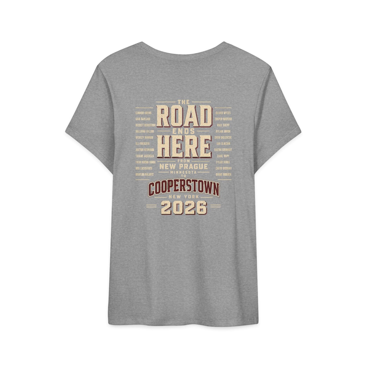 Ladies Road Ends Here Cooperstown 2026 Baseball T-Shirt