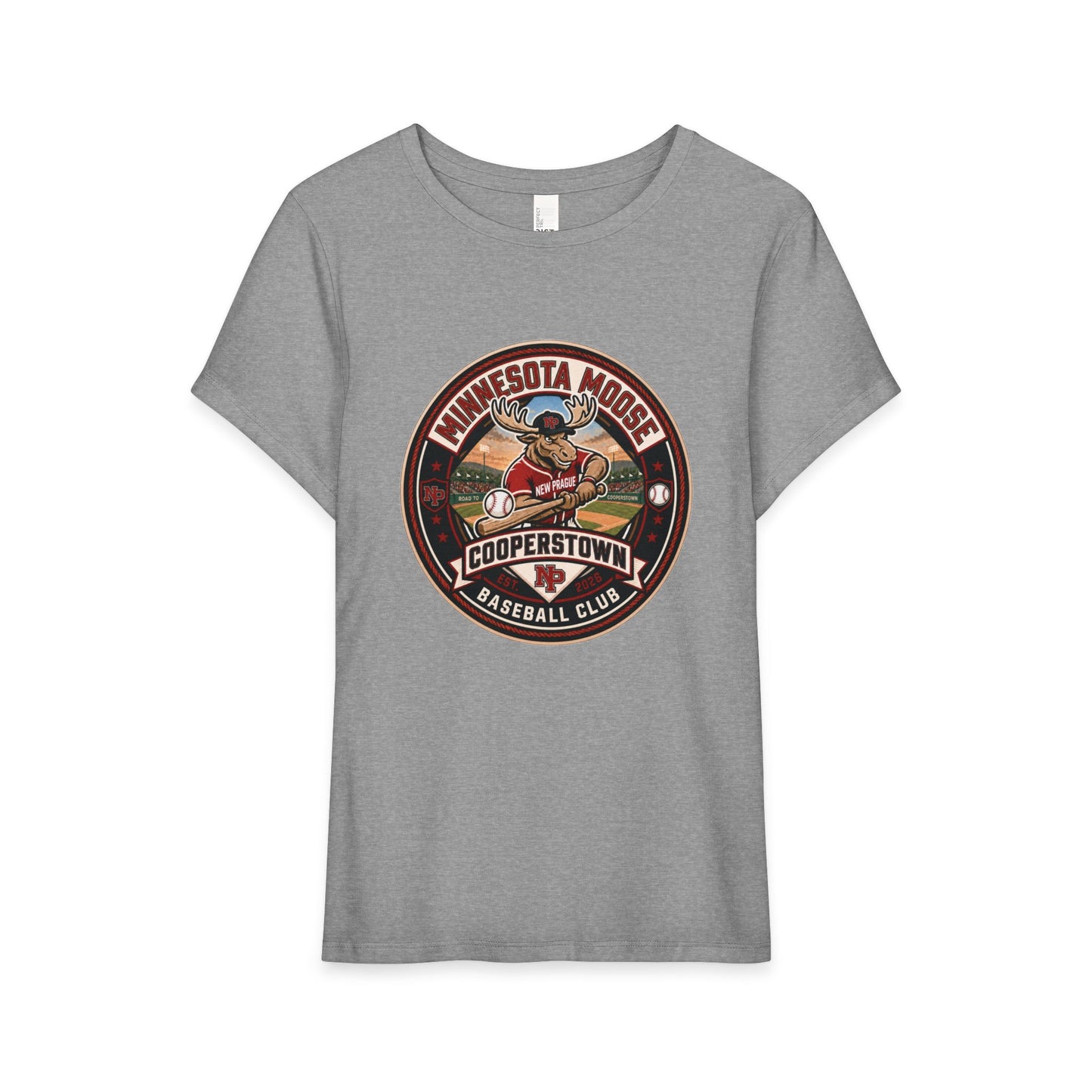 Women’s Baseball Tee — Minnesota Moose Cooperstown Baseball Club