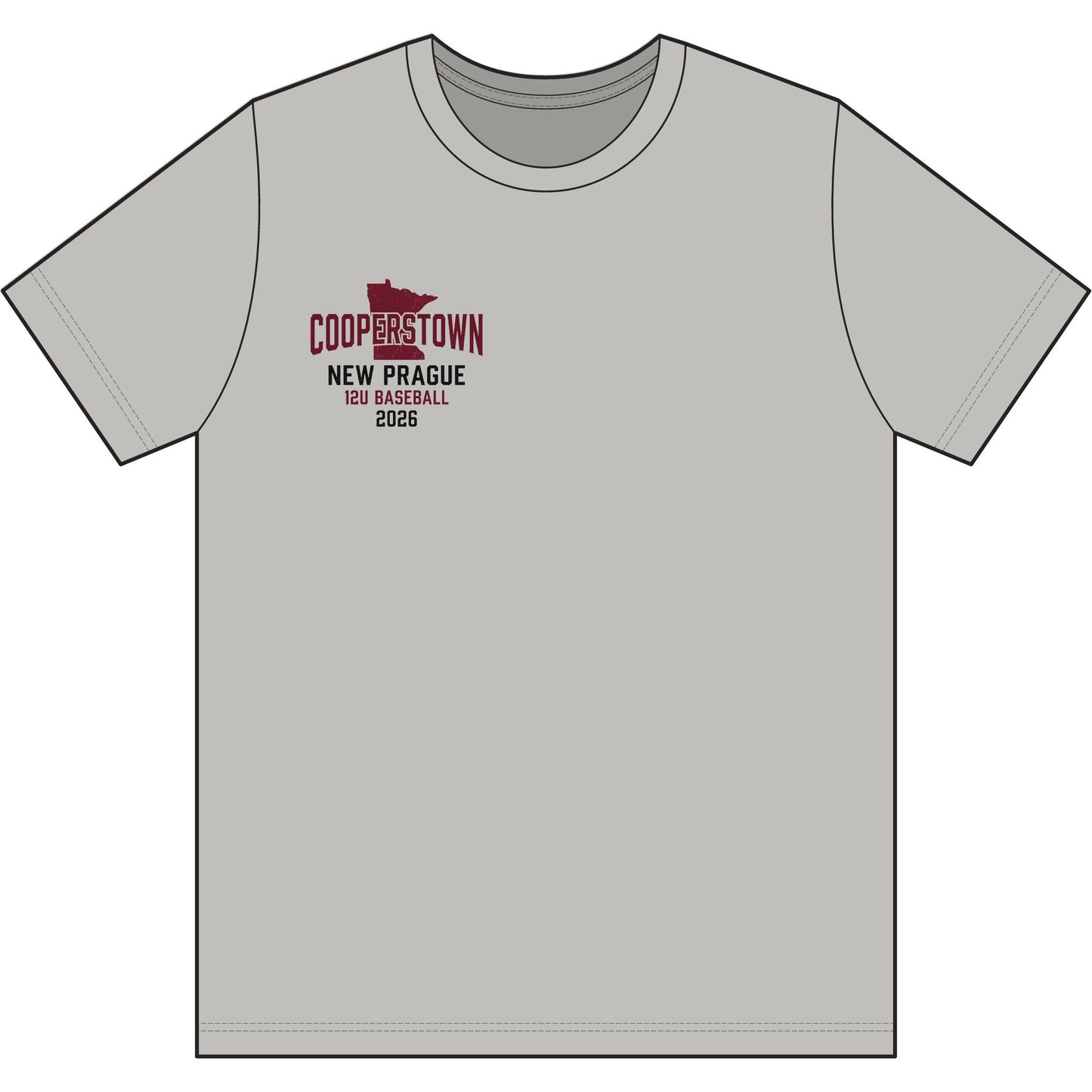 Cooperstown 2026 New Prague 12U Baseball Team T‑Shirt