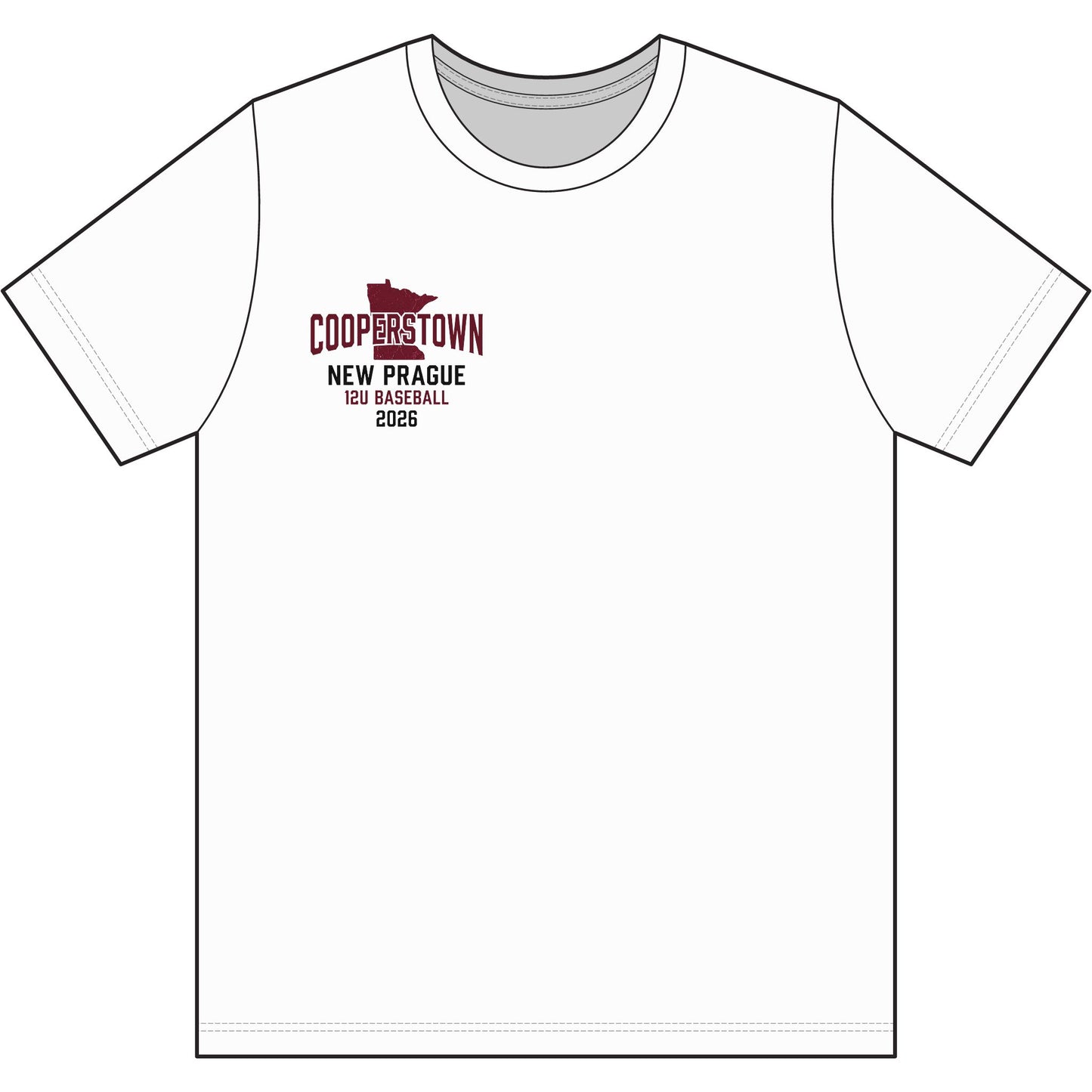 Cooperstown 2026 New Prague 12U Baseball Team T‑Shirt