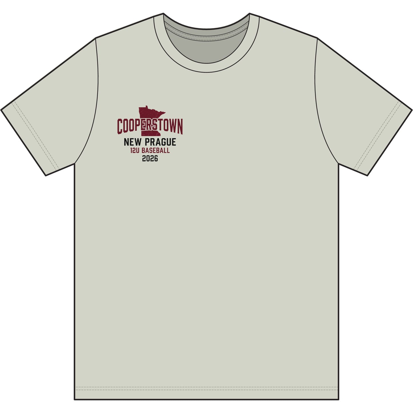Cooperstown 2026 New Prague 12U Baseball Team T‑Shirt