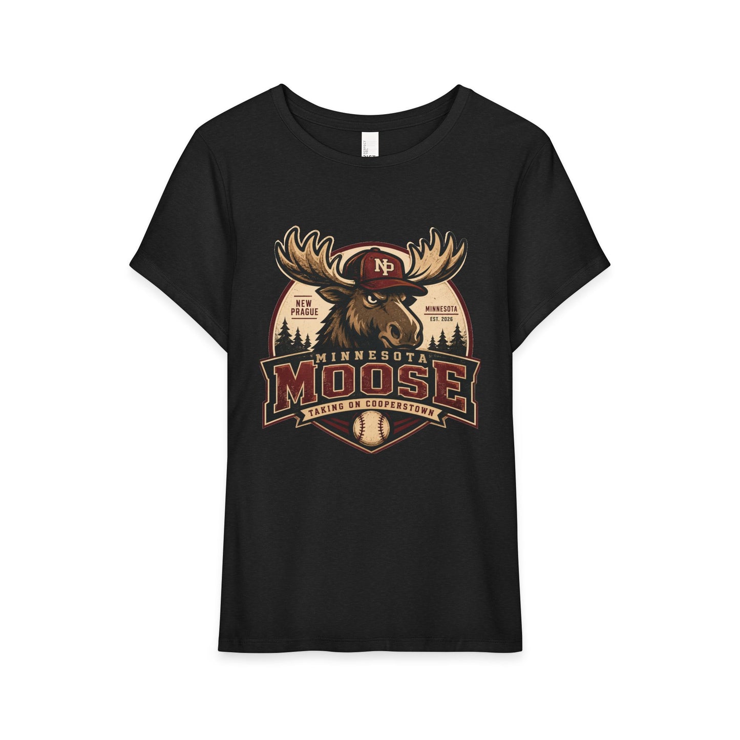 Ladies Minnesota Moose Graphic Tee —District Perfect Tri Tee