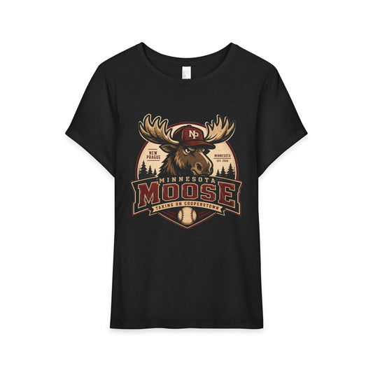Ladies Minnesota Moose Graphic Tee —District Perfect Tri Tee