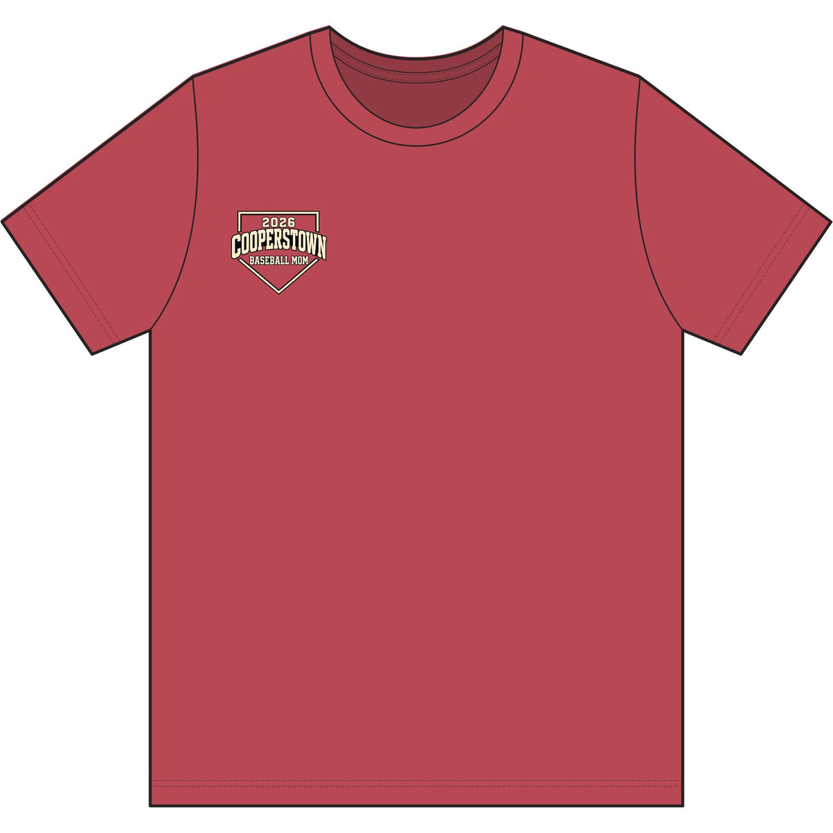 Cooperstown 2026 Baseball Mom - Unisex Heather CVC Short Sleeve Tee Vintage