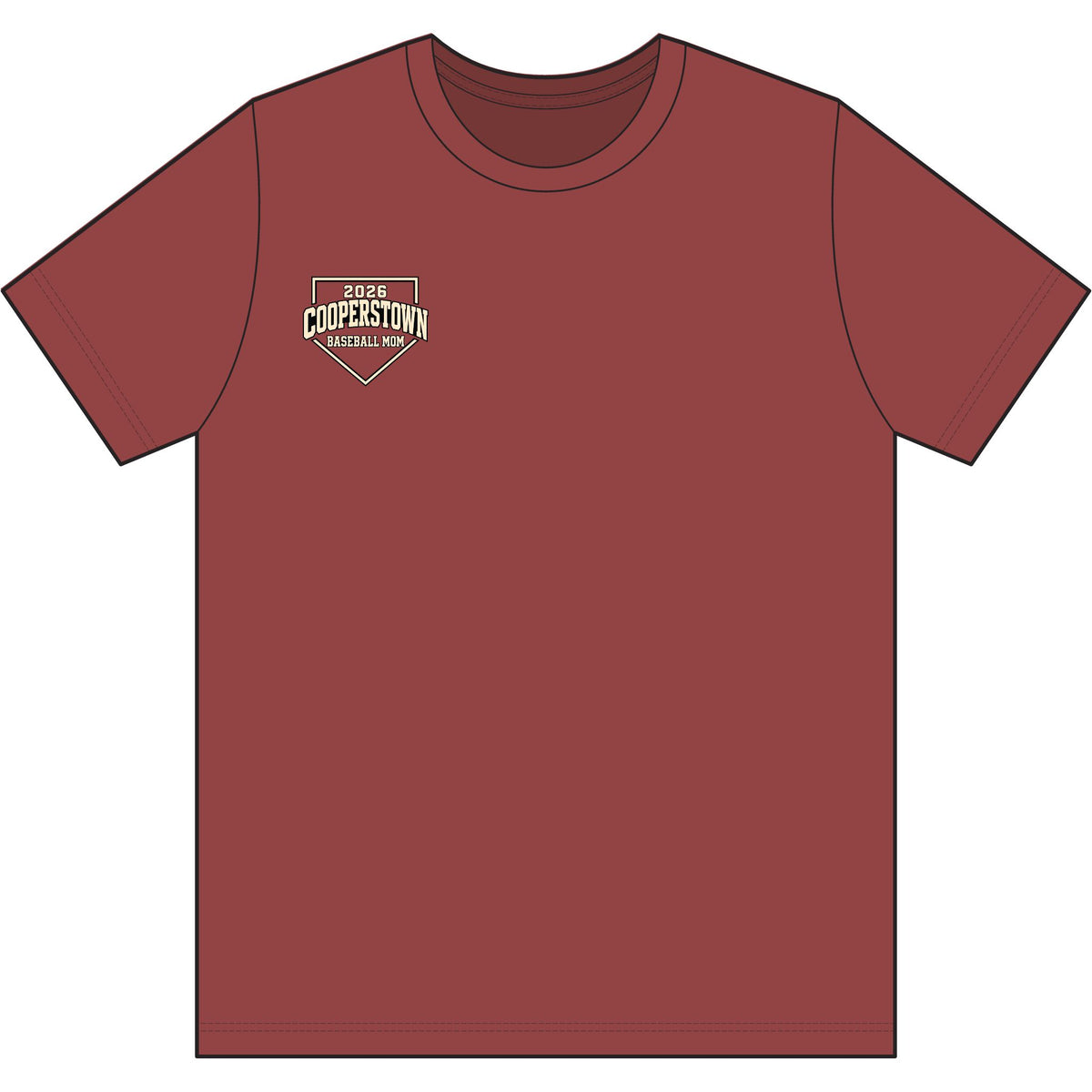 Cooperstown 2026 Baseball Mom - Unisex Heather CVC Short Sleeve Tee Vintage