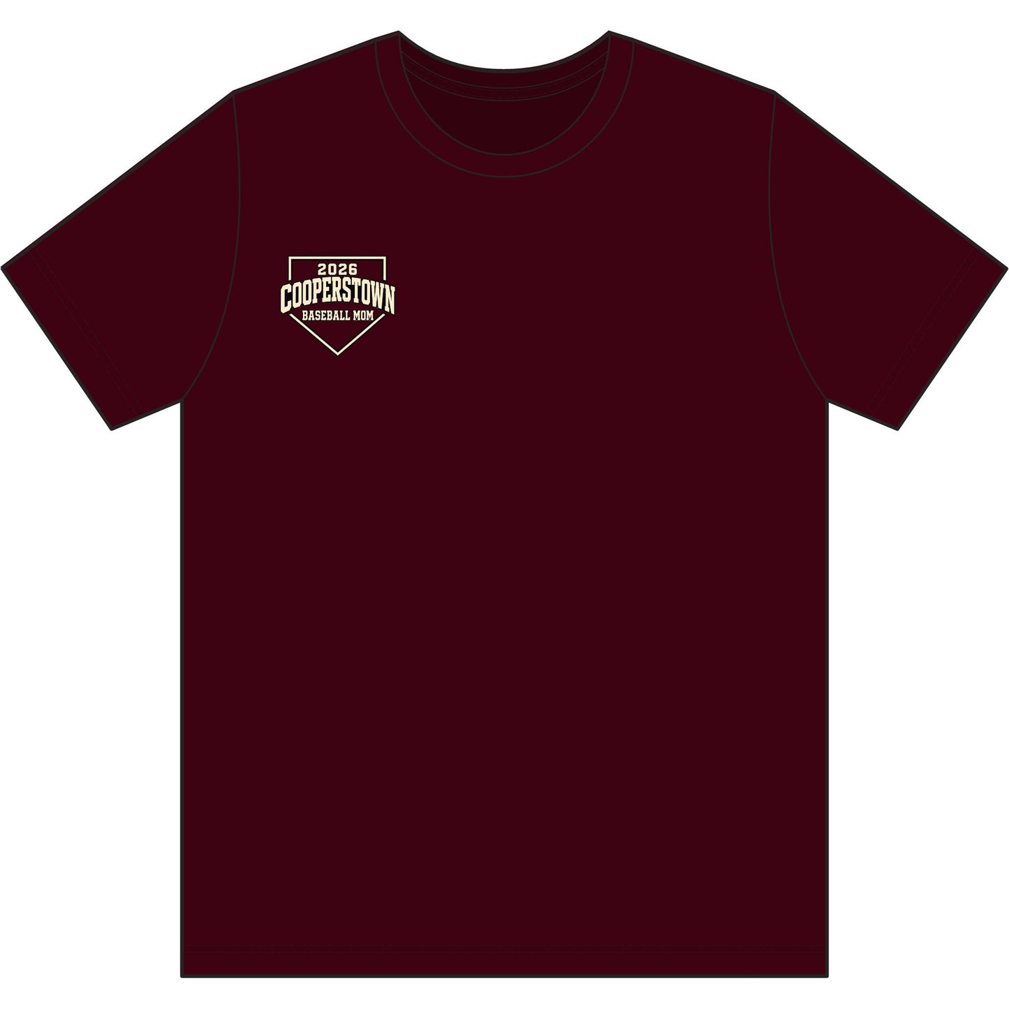 Cooperstown 2026 Baseball Mom - Unisex Heather CVC Short Sleeve Tee Vintage