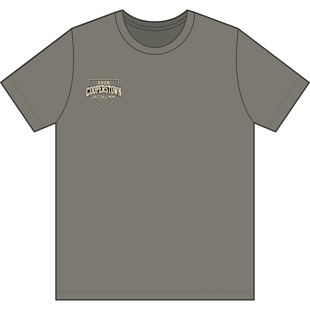 Cooperstown 2026 Baseball Mom - Unisex Heather CVC Short Sleeve Tee Vintage