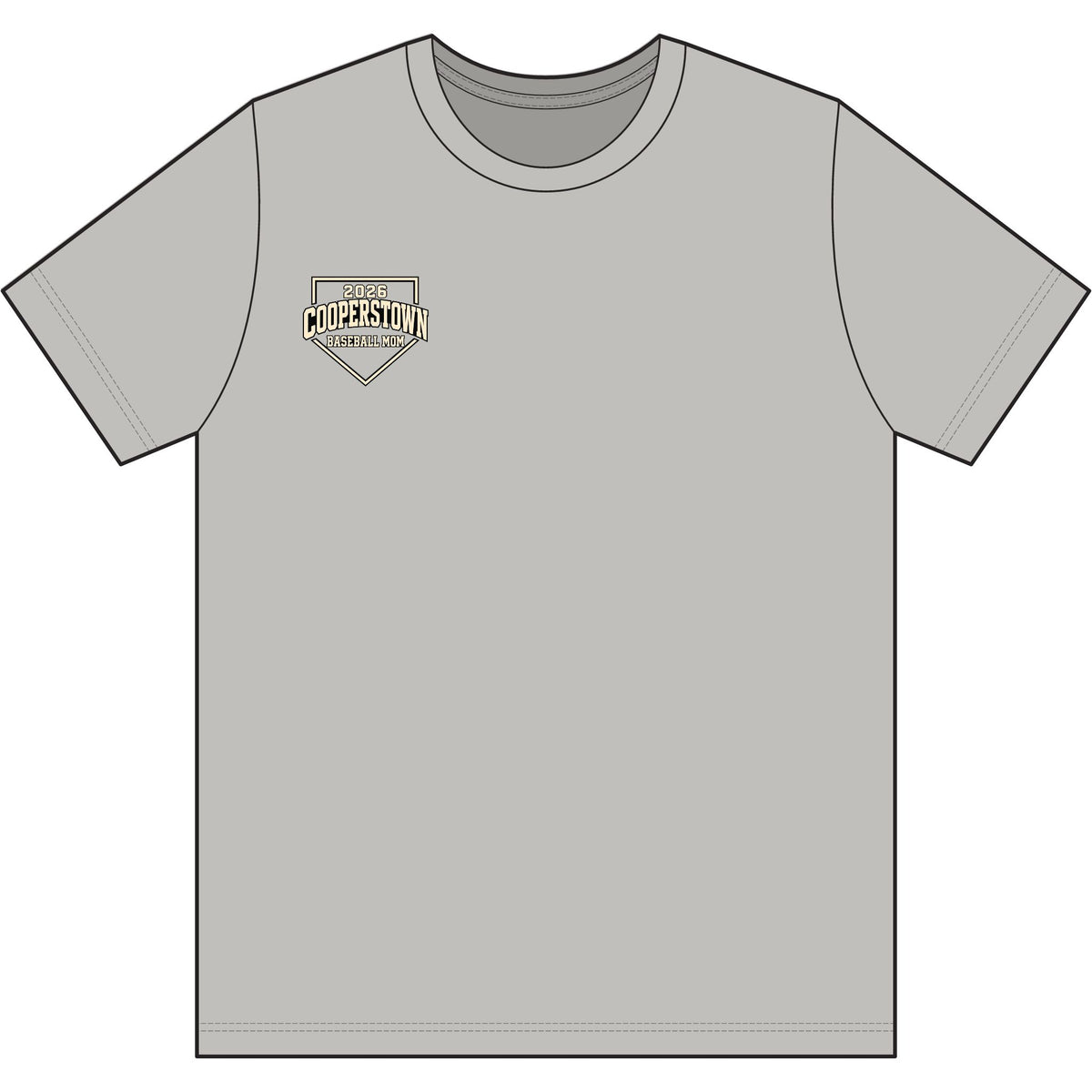 Cooperstown 2026 Baseball Mom - Unisex Heather CVC Short Sleeve Tee Vintage