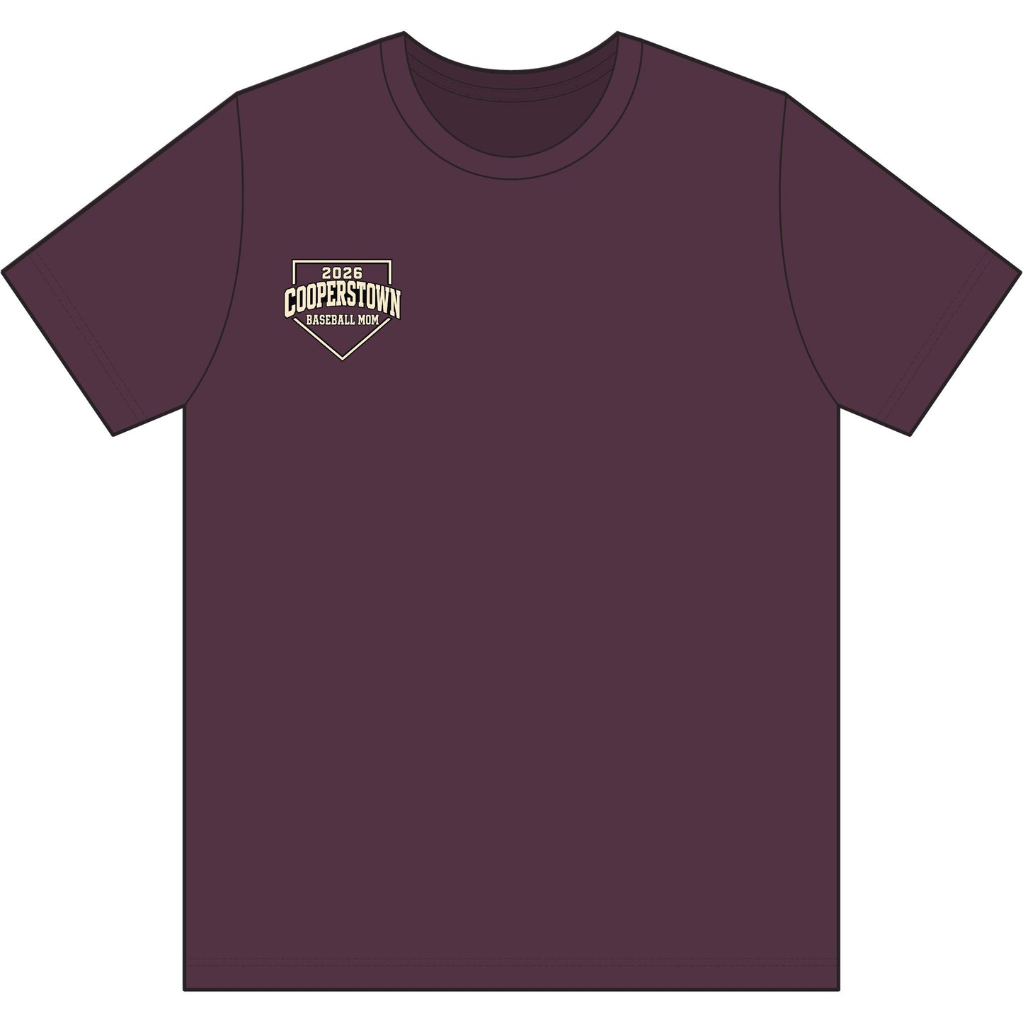 Cooperstown 2026 Baseball Mom - Unisex Heather CVC Short Sleeve Tee Vintage