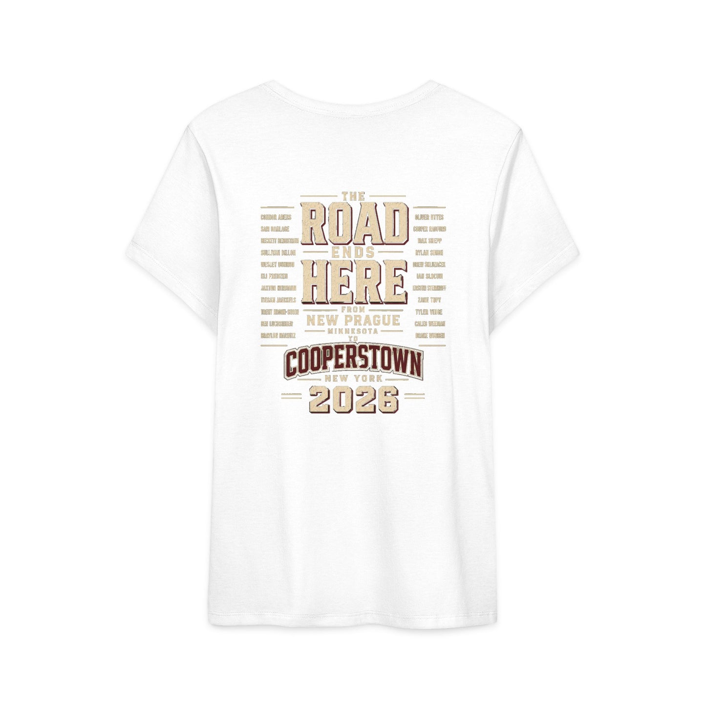 Ladies Road Ends Here Cooperstown 2026 Baseball T-Shirt