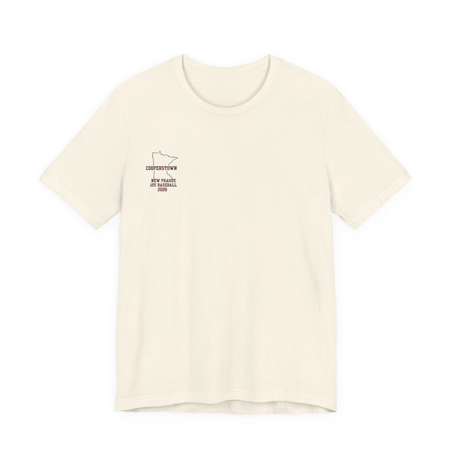 New Prague 12U Baseball Team Tee — Cooperstown 2026 Coaches & Player Roster