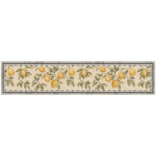 Lemon Branch Quilted Table Runner — Country Kitchen Table Decor