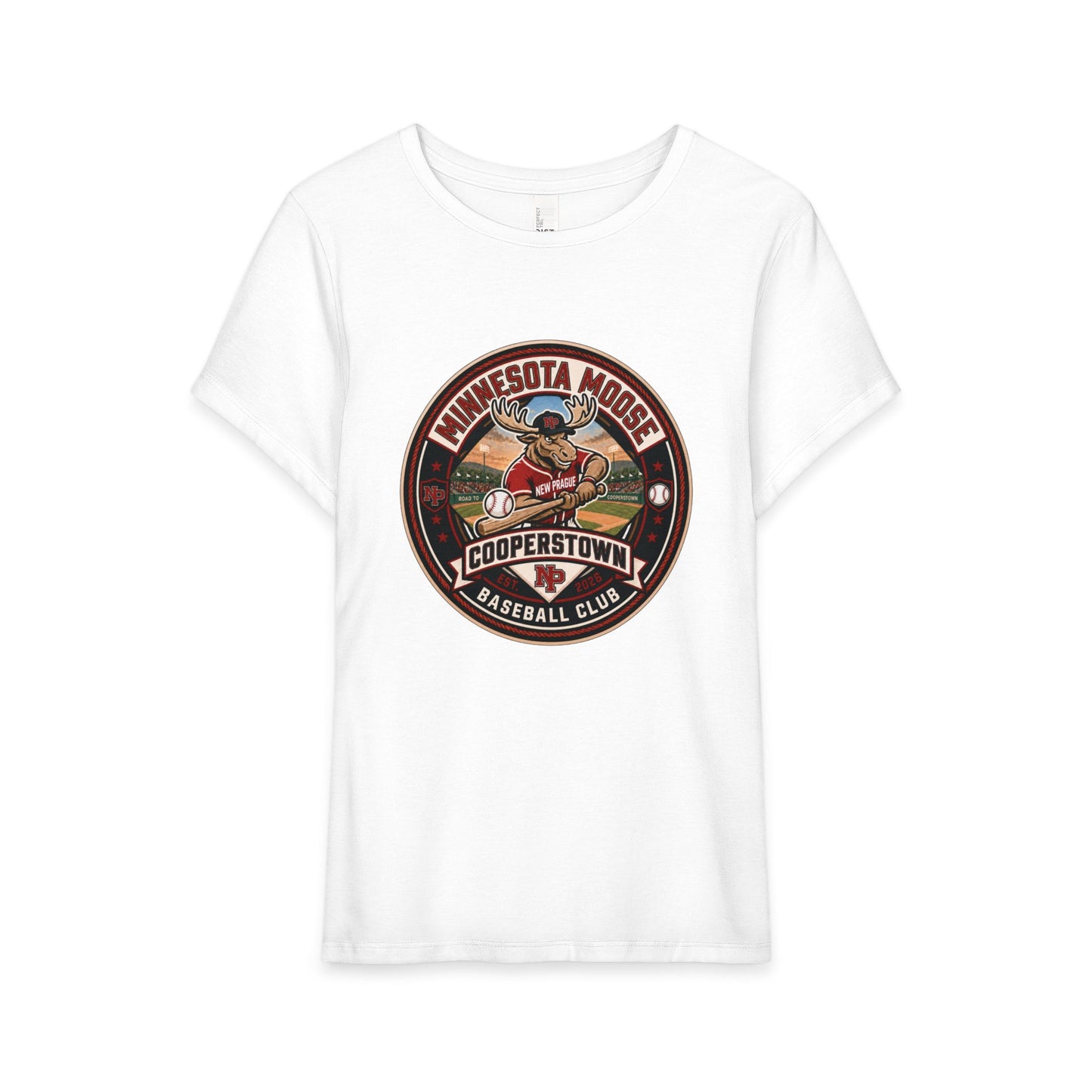 Women’s Baseball Tee — Minnesota Moose Cooperstown Baseball Club