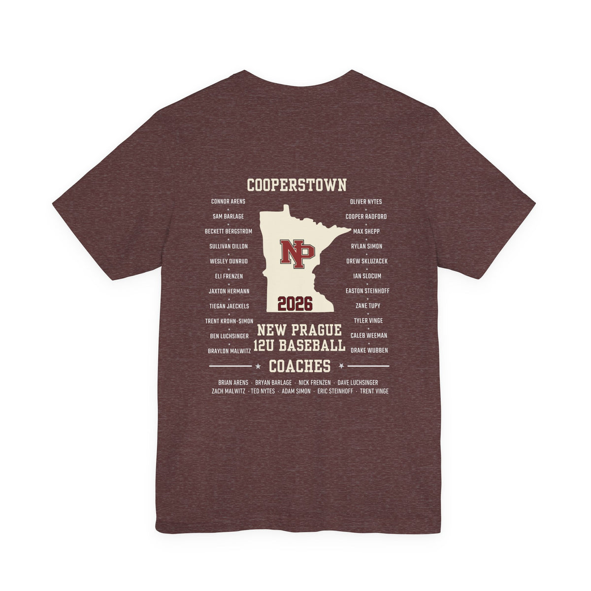 Cooperstown 2026 New Prague Team - Bella+Canvas t-shirt Simple