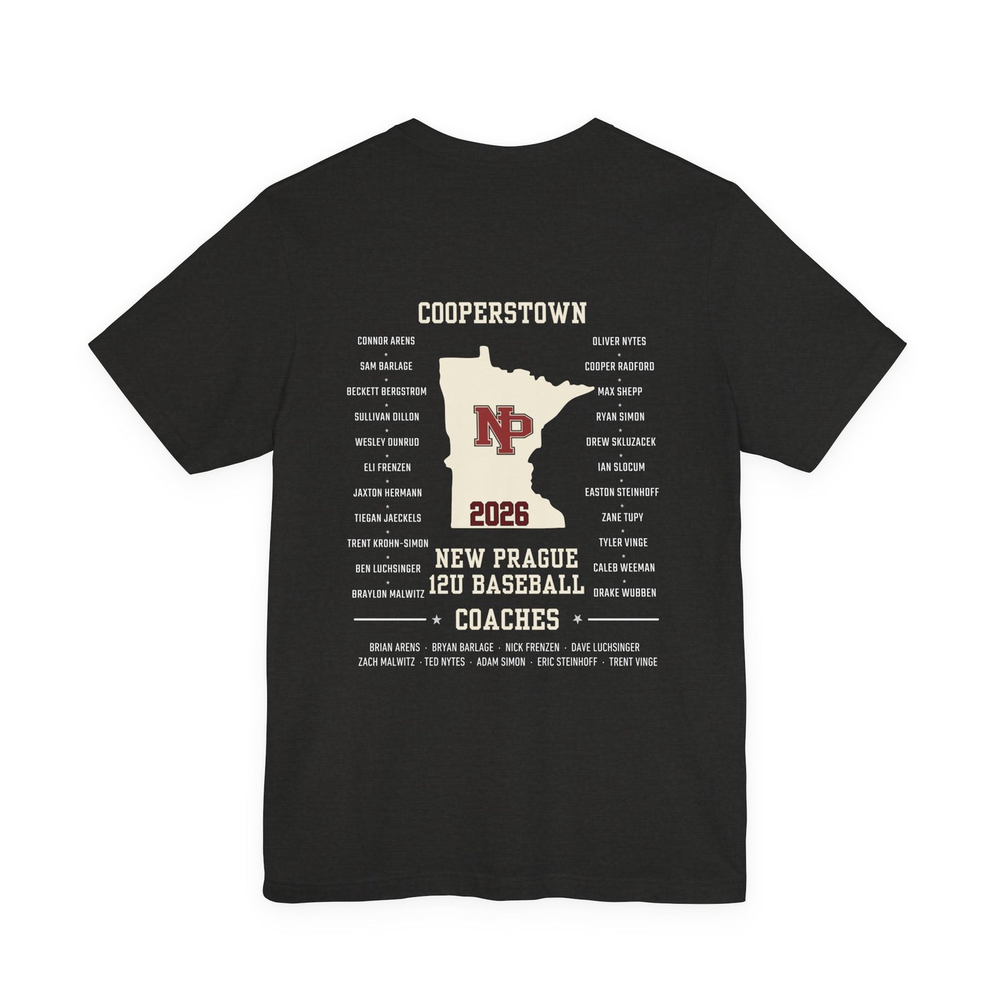 New Prague Cooperstown Team Crew Tee  Bella+Canvas · 3001