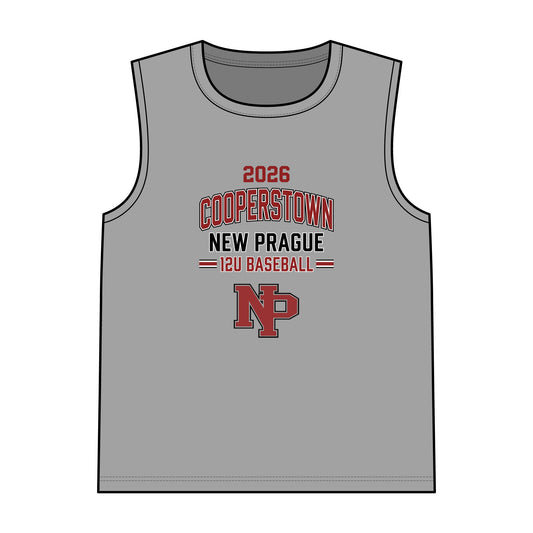 Adult Mens District Muscle Tank New Prague 12U Baseball 2026 Cooperstown