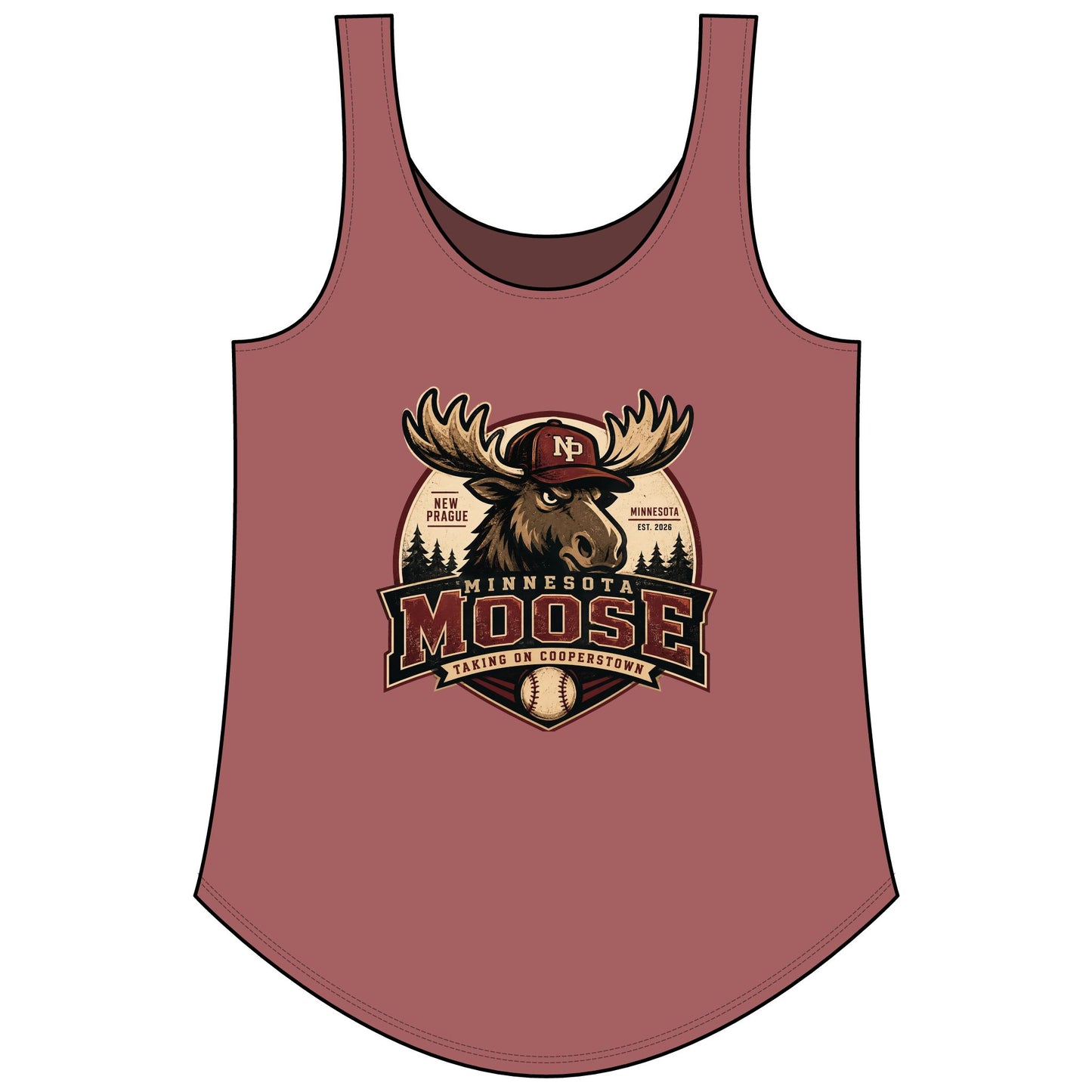 Ladies Minnesota Moose Women's Festival Tank Top Next Level 5033