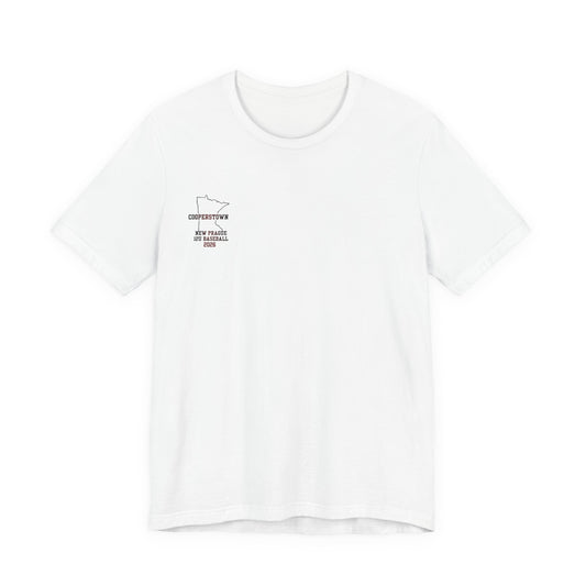 New Prague 12U Baseball Team Tee — Cooperstown 2026 100% Airlume cotton. Simple.
