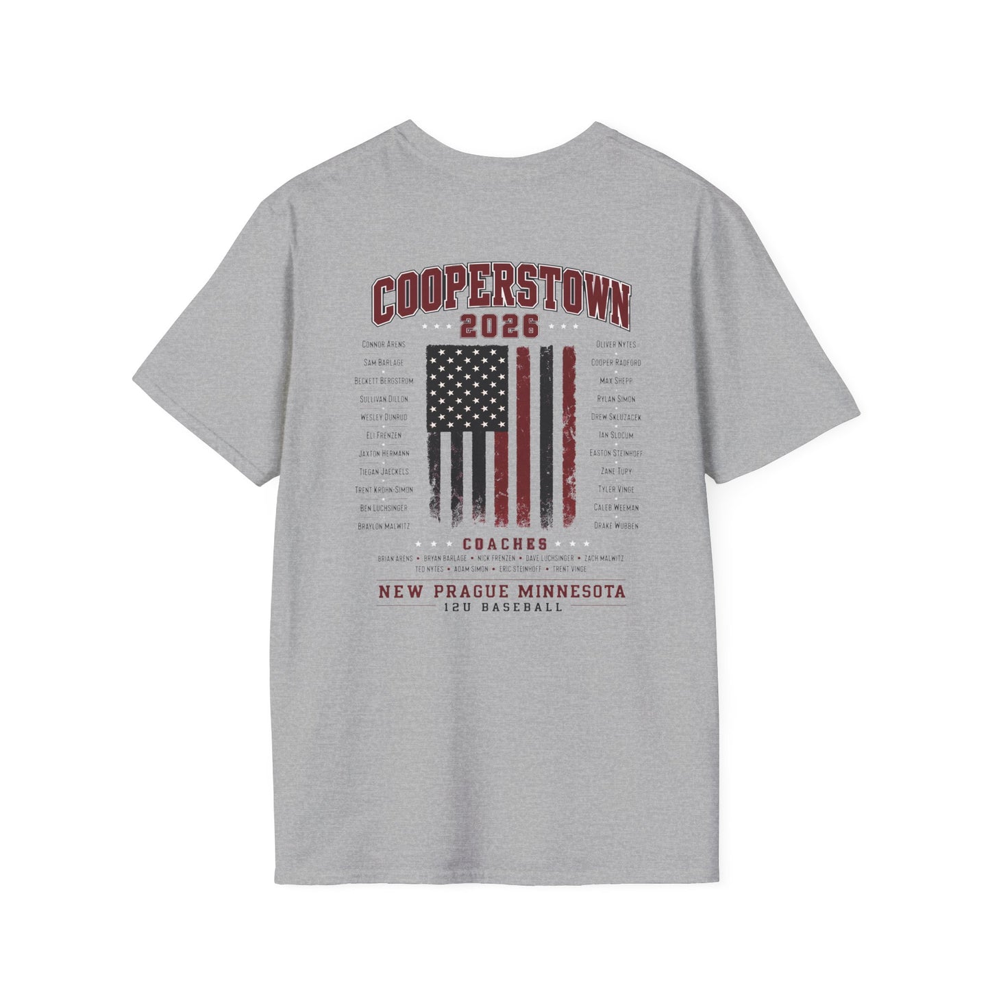 Cooperstown 2026 New Prague Team Softstyle Tee -Gildan 64000 (main)