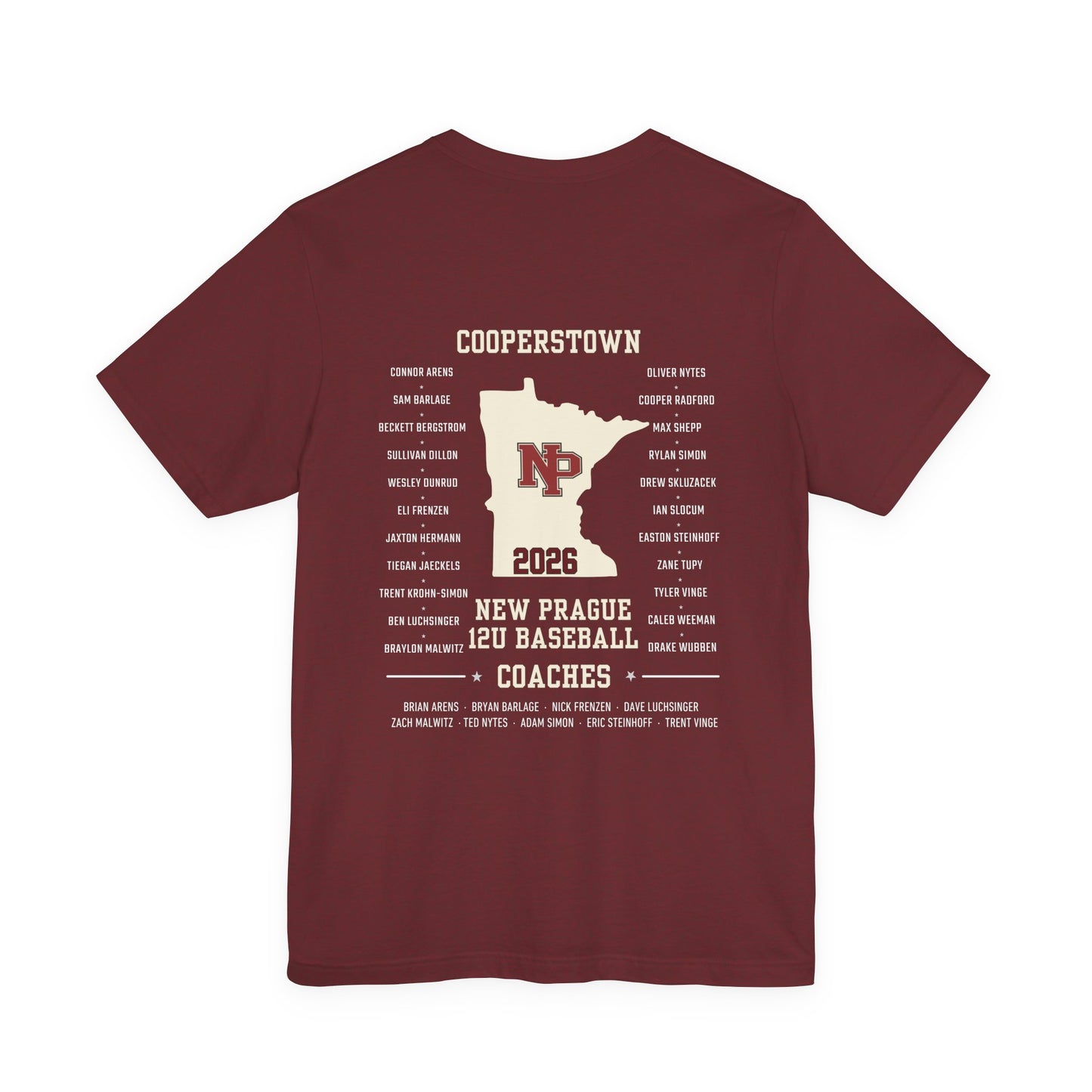 Cooperstown 2026 New Prague Team - Bella+Canvas t-shirt Simple