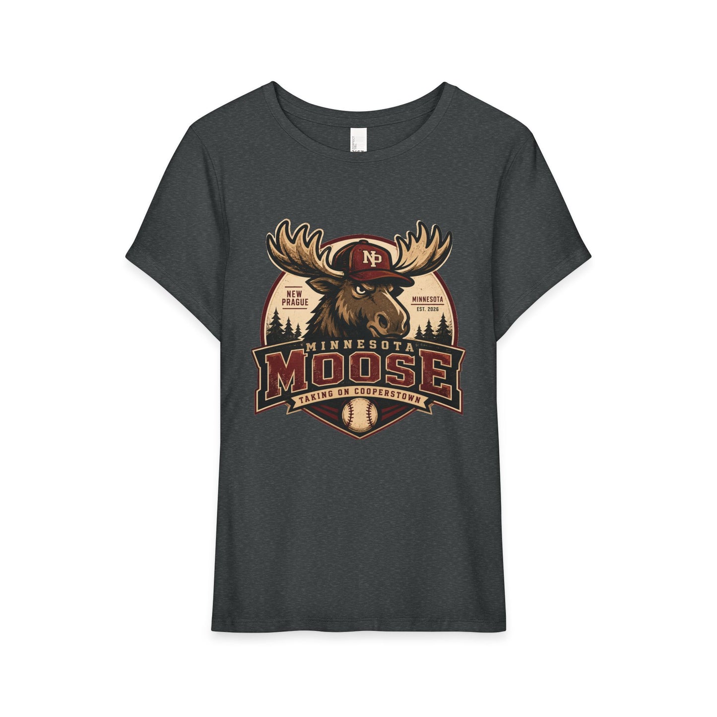 Ladies Minnesota Moose Graphic Tee —District Perfect Tri Tee