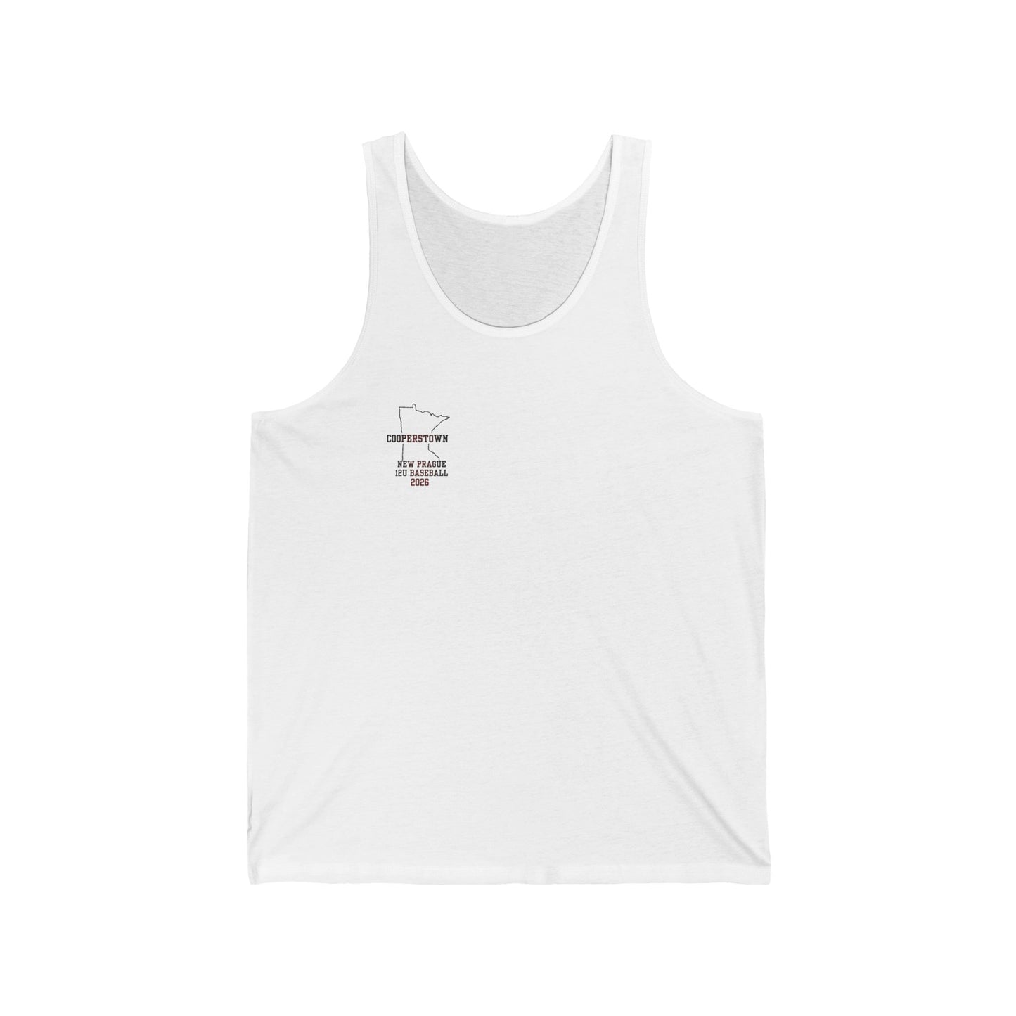 Cooperstown 2026 New Prague Baseball Ladies Tank Top Bella+Canvas · 3480