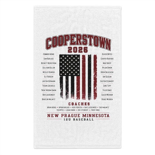 Cooperstown 2026 New Prague Team - rally towel - THIS IS EXTRA COST FOR SHIPPING