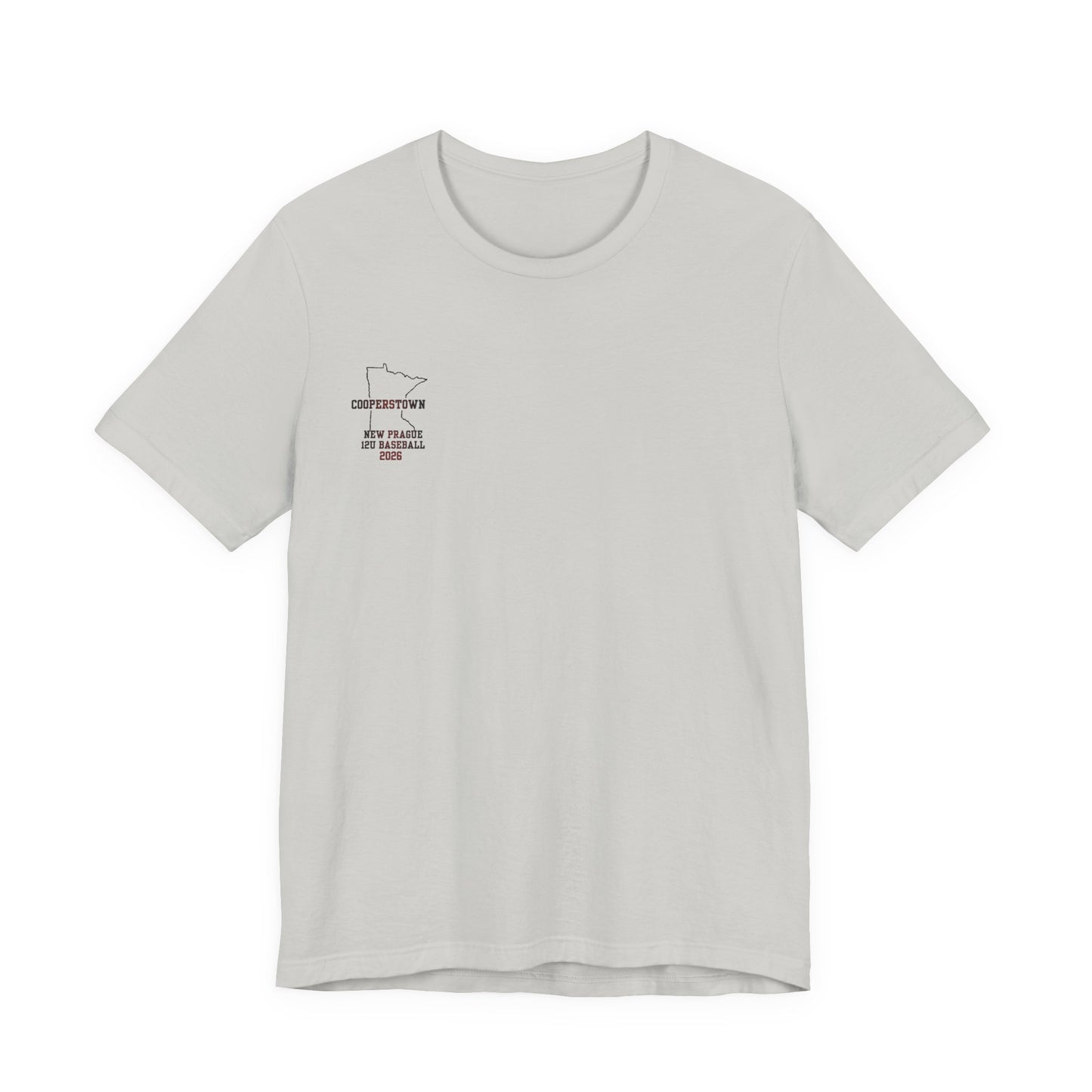 New Prague 12U Baseball Team Tee — Cooperstown 2026 Coaches & Player Roster