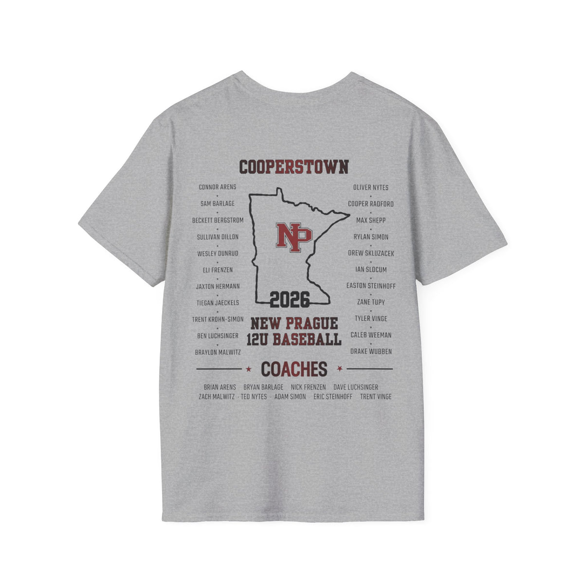 Cooperstown 2026 New Prague Team - Gildan Softstyle t-shirt Simple