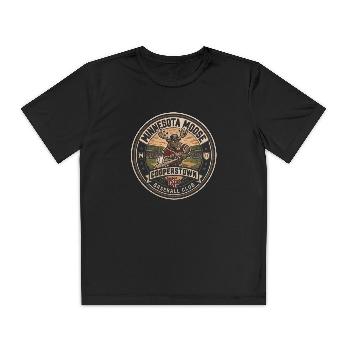 Youth Sport Tek Minnesota Moose Baseball Club Logo