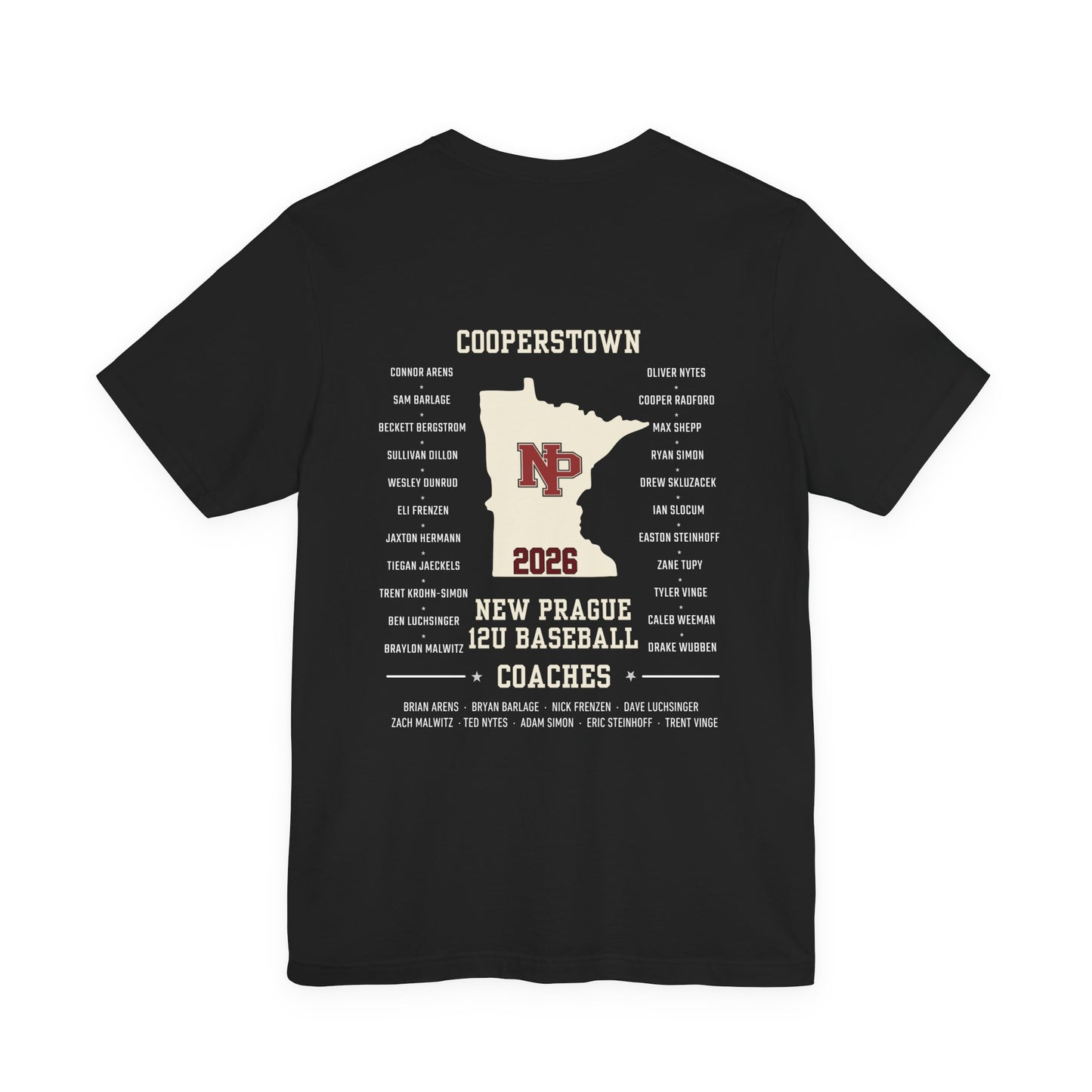 New Prague Cooperstown Team Crew Tee  Bella+Canvas · 3001