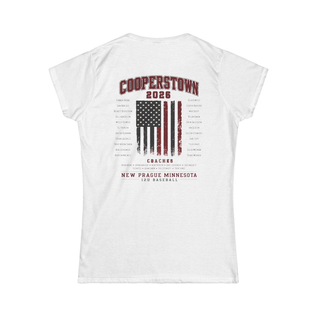 Ladies Cooperstown 2026 New Prague Team - Gildan Softstyle t-shirt Main