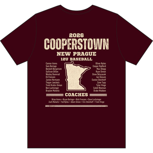 Cooperstown 2026 Baseball Mom - Unisex Heather CVC Short Sleeve Tee Vintage