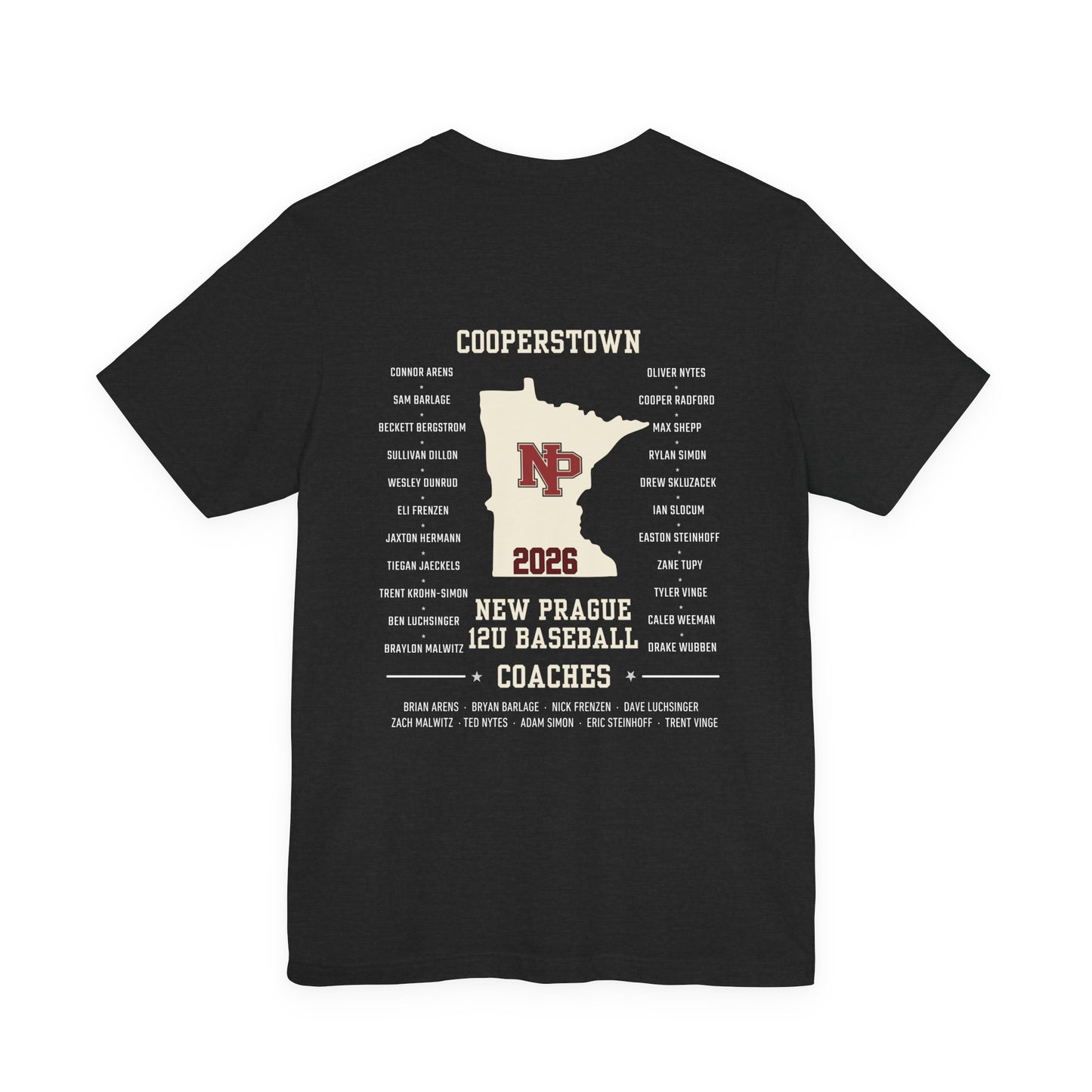 Cooperstown 2026 New Prague Team - Bella+Canvas t-shirt Simple
