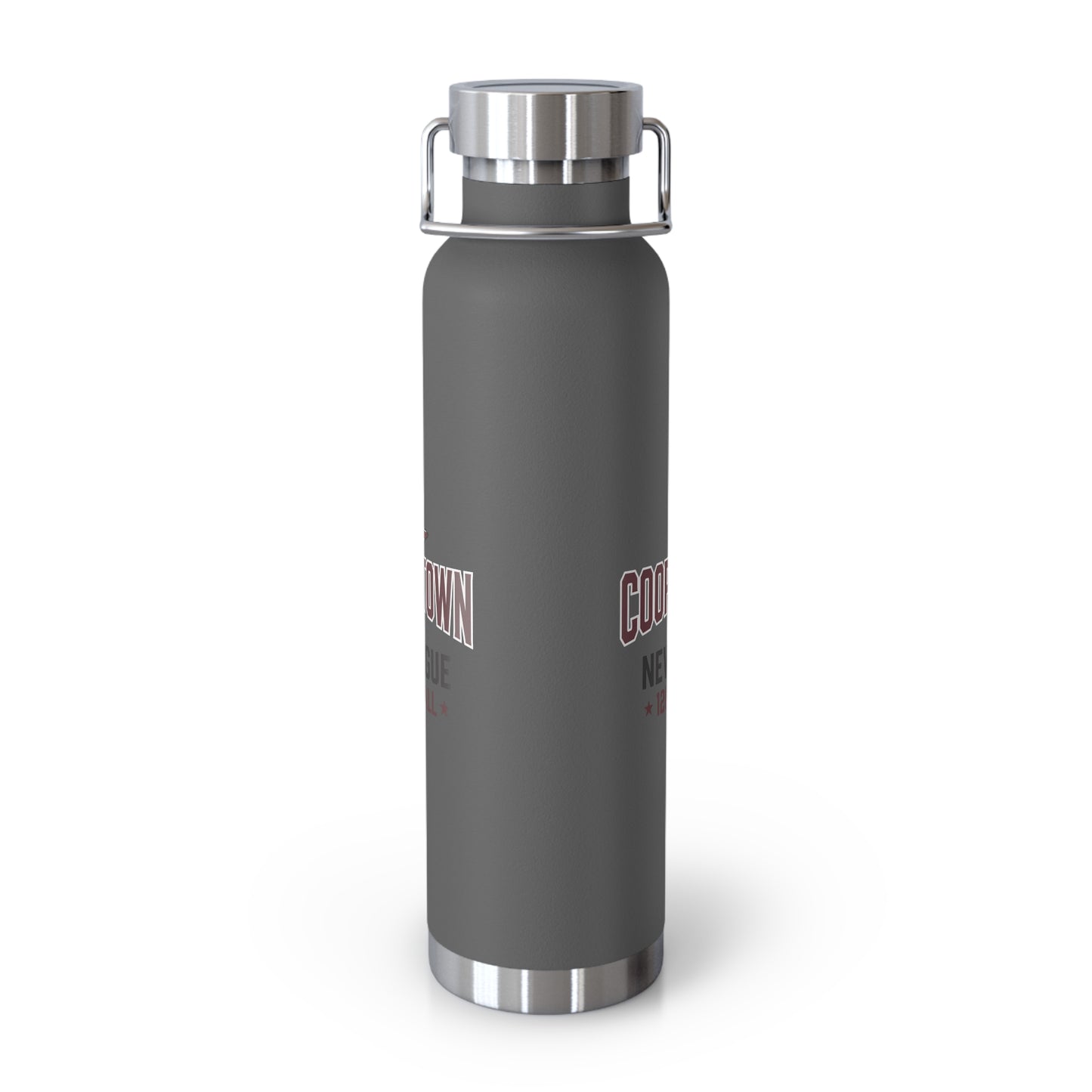 22oz Copper Vacuum Water Bottle — New Prague Cooperstown Baseball