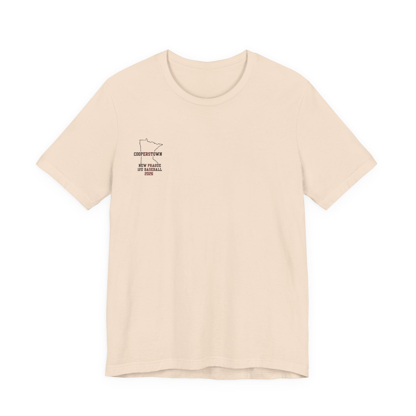 New Prague 12U Baseball Team Tee — Cooperstown 2026 Coaches & Player Roster